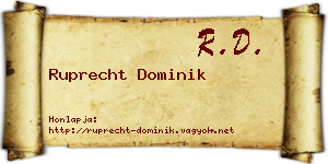 Ruprecht Dominik névjegykártya